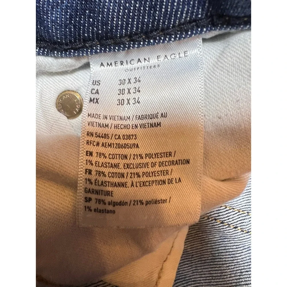 American Eagle AE Airflex Original Straight Jeans‎ Mens 30x34 Stretch Stackable